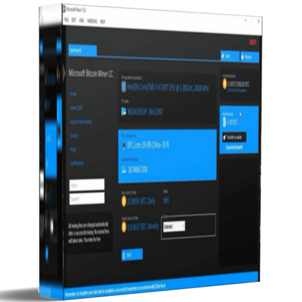 Microsoft Bitcoin Miner v6.7